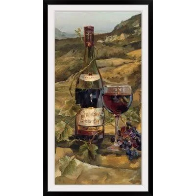 &Tuscan Valley Red& by Marilyn Hageman Painting Print Great Big Canvas Size: 38x22 H x 23x22 W x 1x22 D - Format: Black Framed