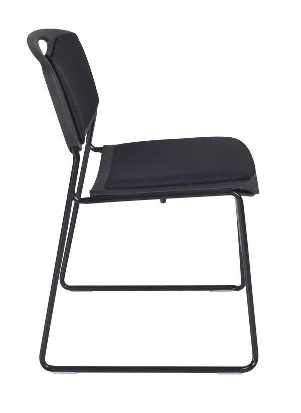 Regency 4450BK Zeng Black Padded Stack Chair