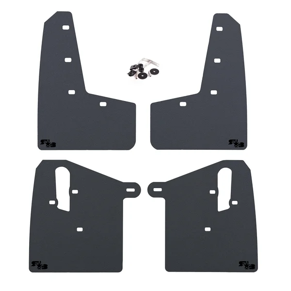 RokBlokz Mud Flaps for 2015 Subaru WRX STI - Multiple Colors Available - Includes All Mounting Hardware (Black with Black Logo O