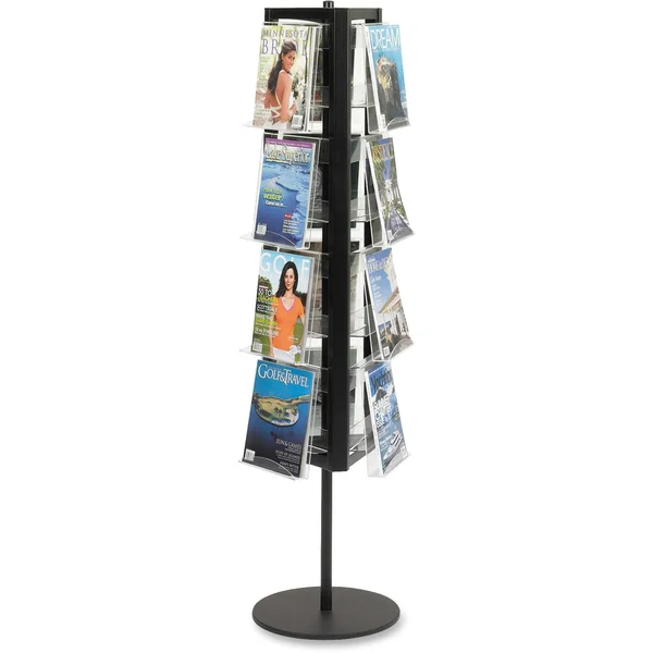 Safco - Rotary Literature Rack - 12 Compartments