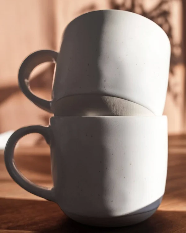 Fable White Non-Toxic Ceramic Mugs - Set of 4