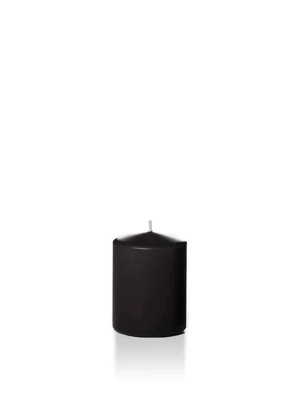 Set of 16 - Wholesale Slim Pillar Candles - Black - 2.25x22x3x22