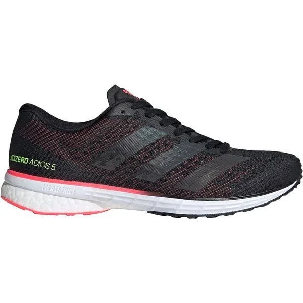 Adidas Adizero Adios 5 Shoes - Women's - Core Black, Signal Pink - 6