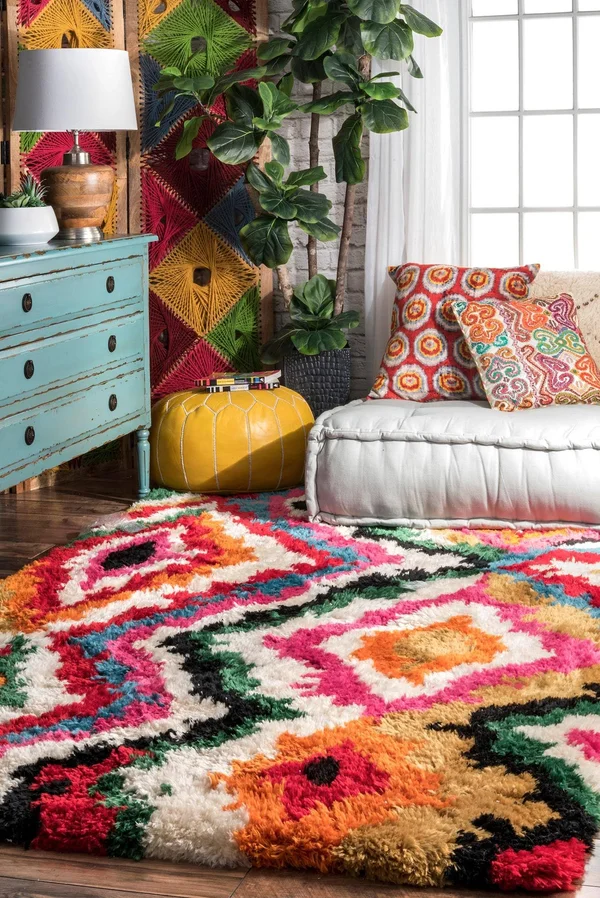 nuLOOM Carnival Abbey Shaggy Multi 4& x 6& Area Rug