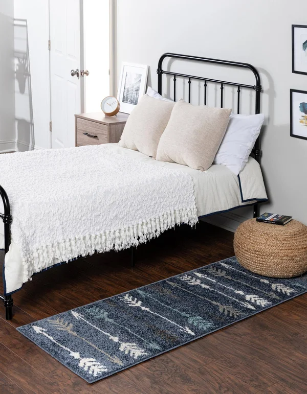 Unique Loom Autumn Arrow Area Rug - 2&6 x 10& Runner - Blue