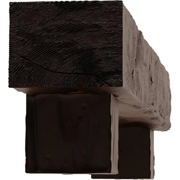 8x22H x 10x22D x 48x22W Riverwood Faux Wood Fireplace Mantel Kit w/ Alamo Corbels, Premium Mahogany