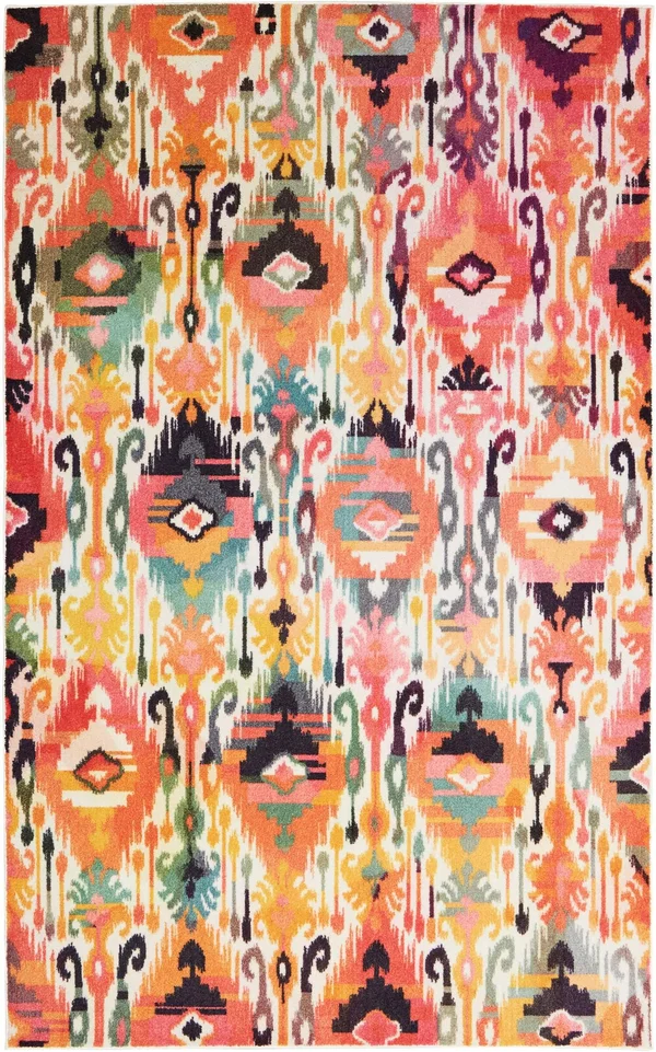 Mohawk Prismatic Hip Ikat Multi 5& x 8& Area Rug