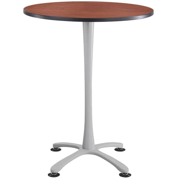 Safco Cha-Cha Bistro-Height, x Base - 36x22 Round silver/cherry