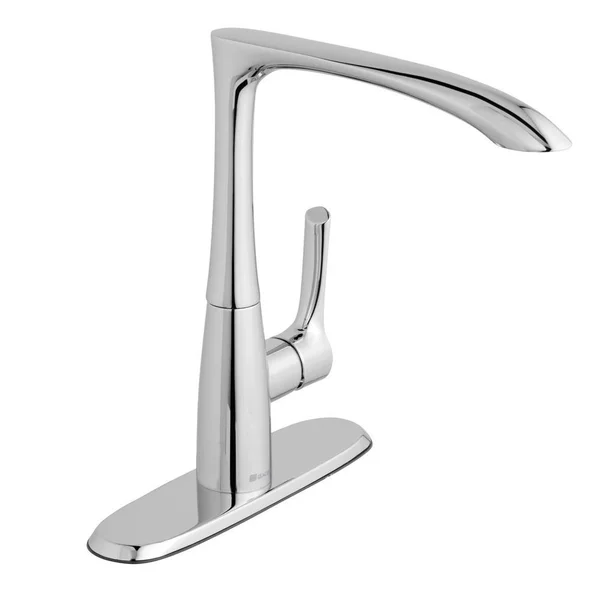Glacier Bay Menlo Contemporary Single-Handle High-Arc Standard Kitchen Faucet in Chrome, Grey