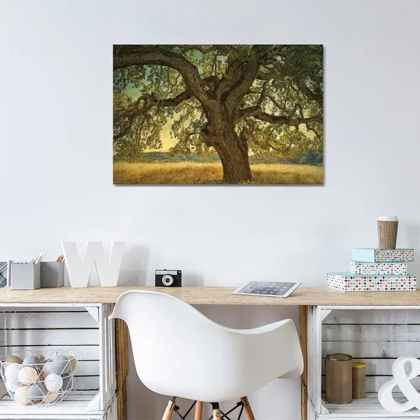 iCanvas Blue Oak Silhouette Art by William Guion Canvas Art Wall Decor ( Floral & Botanical > Tree Art > Oak Trees a
