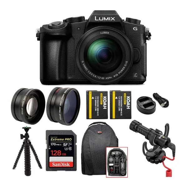 Panasonic Lumix G85 Mirrorless Camera w/ 12-60mm Lens & Rode