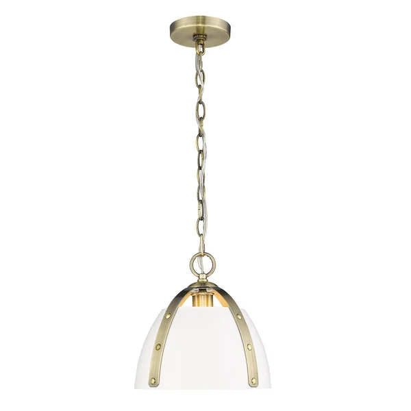 Golden Aldrich Small Pendant - Aged Brass - 6928-S AB-BLK