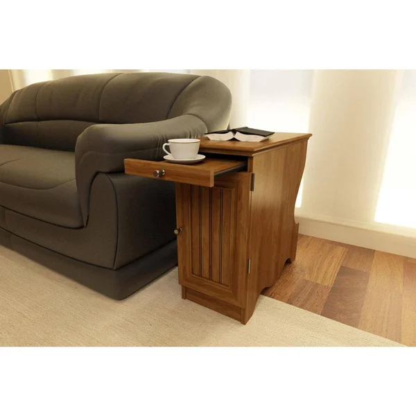 Ameriwood Home Fletcher Side Table with Magazine Storage - Bank Alder