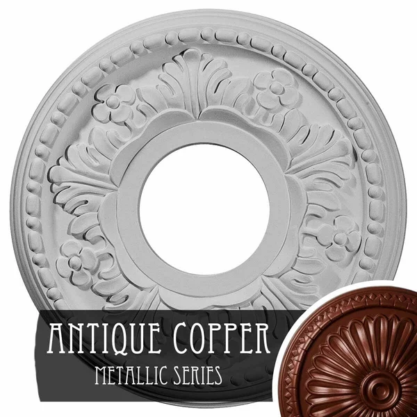 11 7/8x22OD x 3 5/8x22ID x 7/8x22P Helene Ceiling Medallion (Fits Canopies Up to 5 1/4x22), Hand-Painted Witch Hazel Crackle
