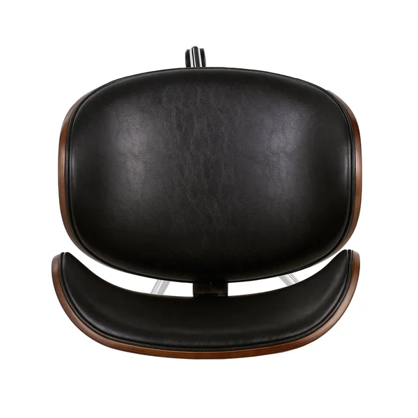 Christopher Knight Home Dawson Armless Office Chair - Midnight Black + Chrome + Walnut