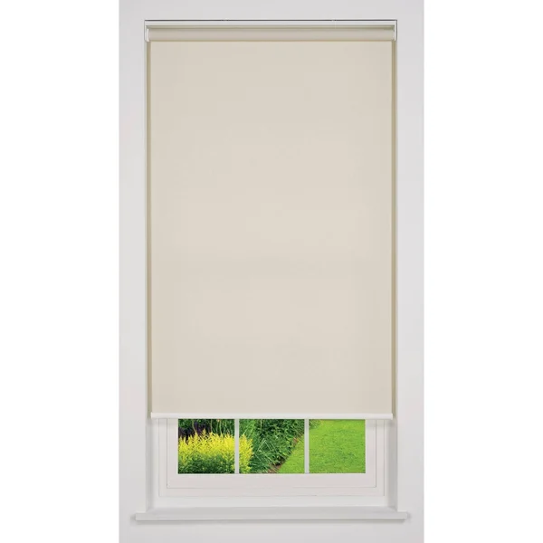 Linen Avenue Cordless Light Filtering Roller Shade, Beige 19 W x 66 H