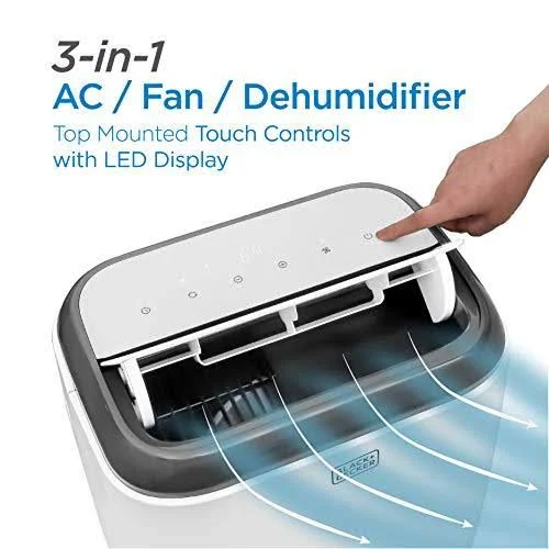 Black+decker Bpp10wtb Portable Air Conditioner with Remote Control - 10, 000 BTU