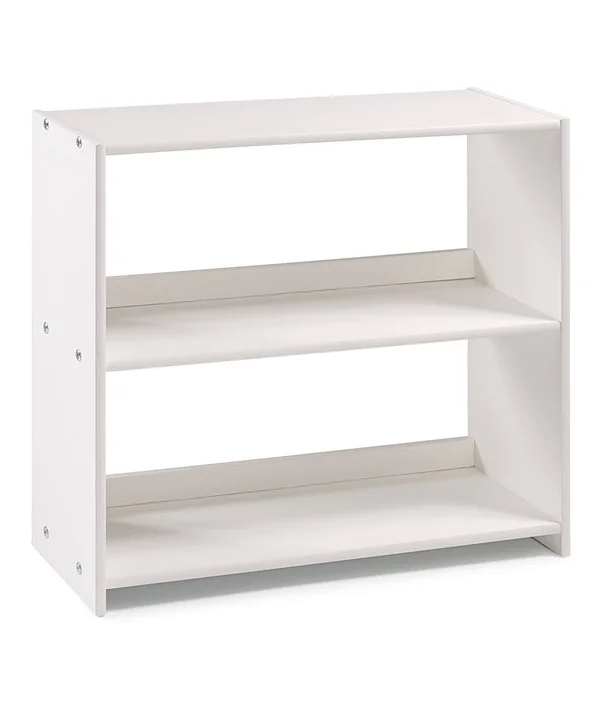 Donco Louver Low Loft Small Bookcase - White