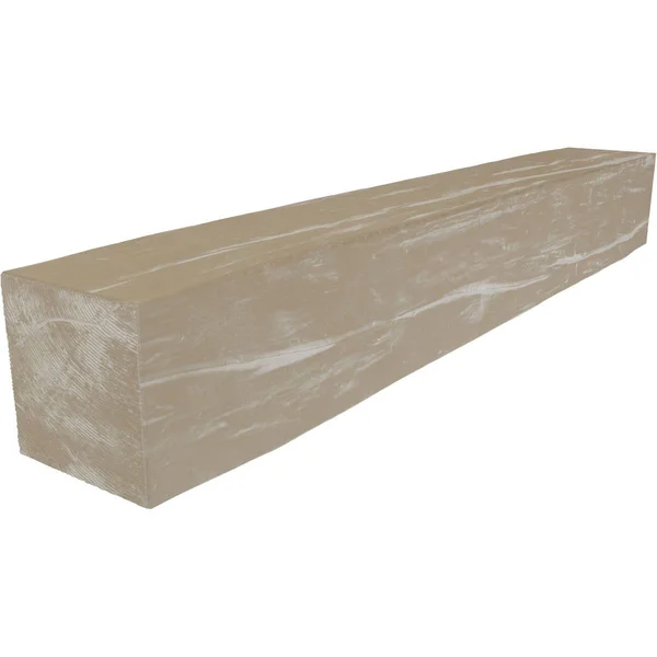 Ekena Millwork MANURW08X12X60WH 8x22H x 12x22D x 60x22W Riverwood Faux Wood Fireplace Mantel, White Washed