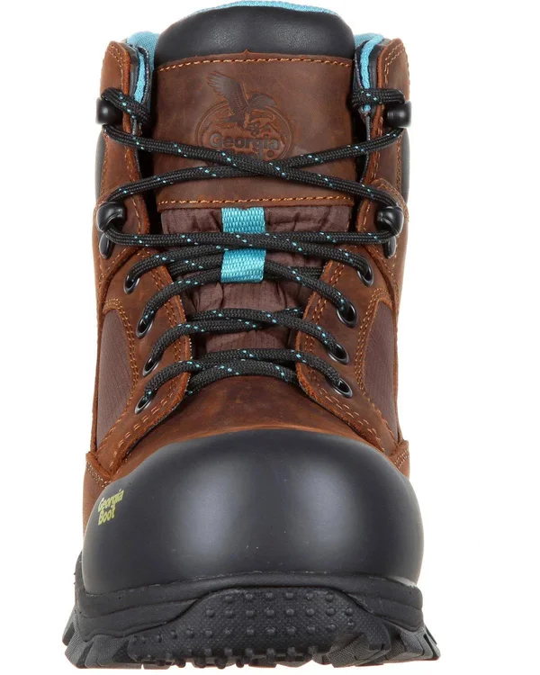 Georgia Boot Blue Collar Women's Composite Toe Waterproof Work Boot, Size: 8, Brown