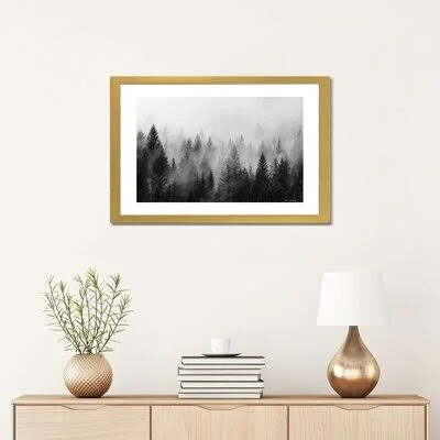 Forest by Seven Trees Design - Graphic Art Print iCanvas Format: Gold Framed Paper - Size: 16x22 H x 24x22 W x 1x22 D, Matte Colo
