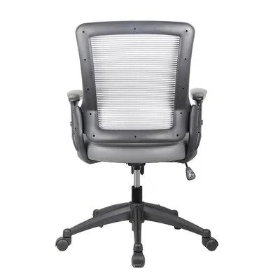 Mid-Back Mesh Task Office Chair with Height Adjustable Arms - Grey Inbox Zero