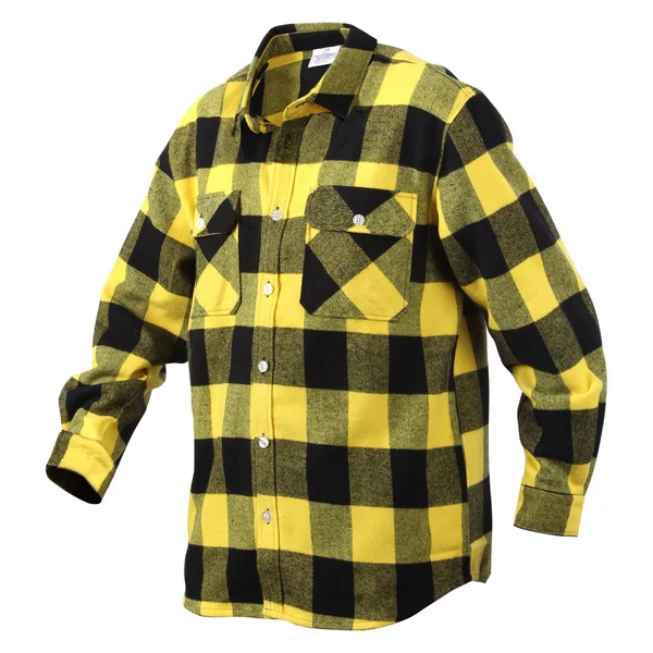 Rothco - Extra Heavyweight Buffalo Plaid Yellow Flannel Shirt
