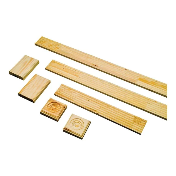 Waddell Fcs37 Door Casing Set, 3-1/4 in W, Pine Wood