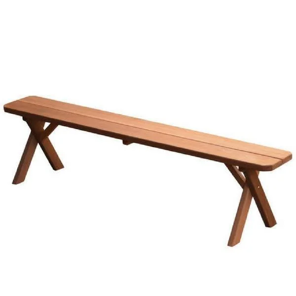 Cross Leg Cedar Picnic Bench 5ft, Walnut Stain