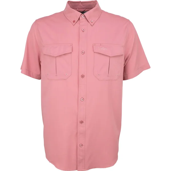 AFTCO Rangle Vented Short Sleeve Shirt - Hazy Rose - M