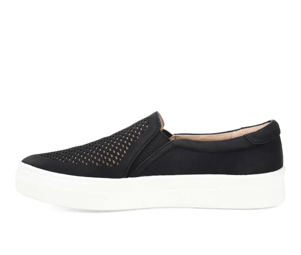 Women's Journee Collection Faybia Slip-On Sneaker - Black - Size 10