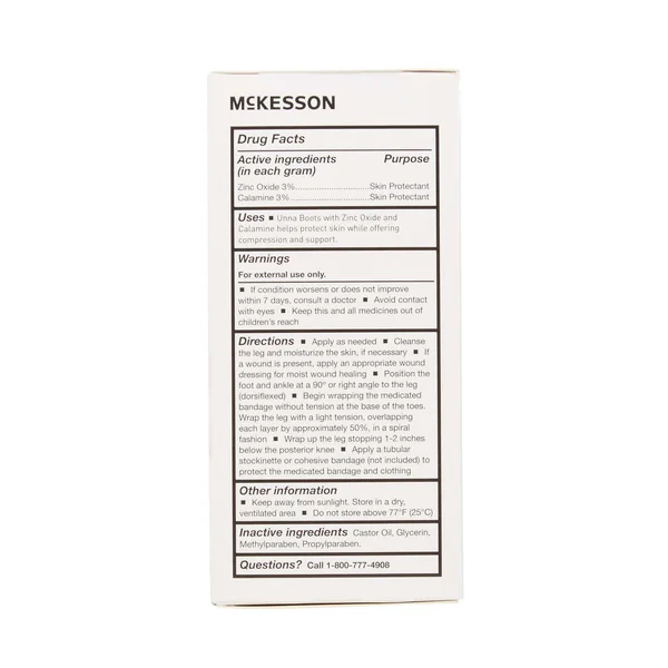 McKesson Cotton Unna Boot with Calamine & Zinc Oxide Size: 3 inch x 10 Yard, Count: Case (12)