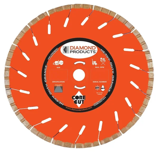 Diamond Products - 55241, TH0450805PK Heavy Duty Orange Turbo Blade