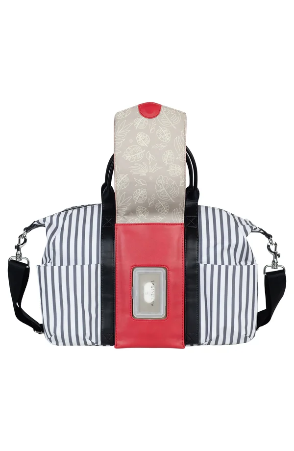 TWELVElittle Peek A Boo Satchel - Stripe/Red