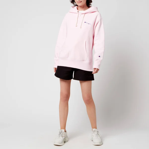 Champion Small Script Hooded Sweatshirt - Pink - Hoodies