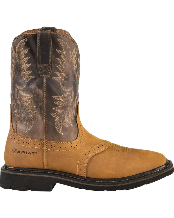 Ariat Men's Sierra Aged Bark Wide Square Toe Work Boots
