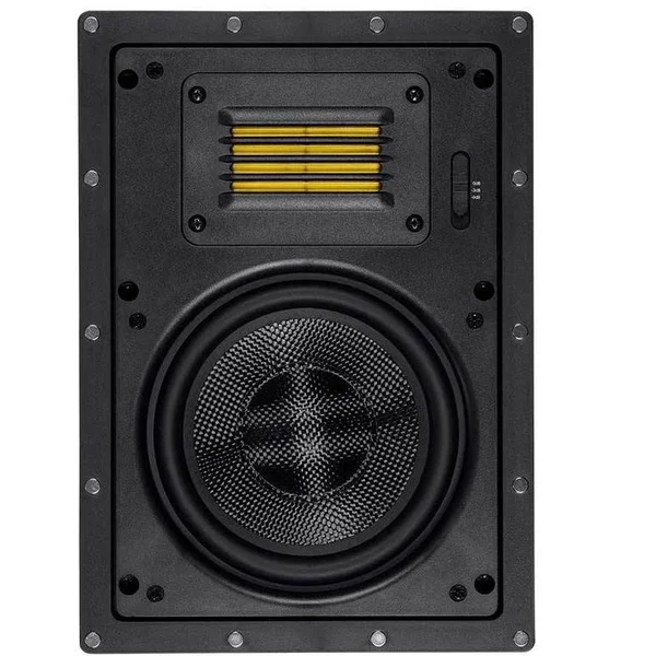 Monoprice Amber In-Wall Speakers 6.5in 2-Way Carbon Fiber with Ribbon Tweeter (Pair)