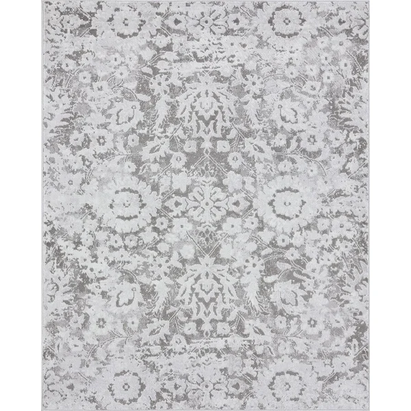 Alise Rugs Linx Transitional Floral Area Rug (8&9&& x 12&2&& - Gray)
