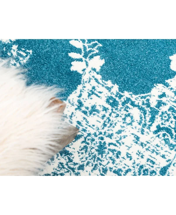 Unique Loom Canal Rosso Rug, Blue (4& 0 x 6& 0)