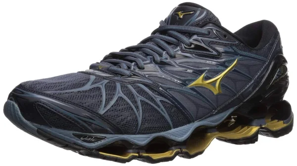 Mizuno - Men's Wave Prophecy 7 Running Shoe, Black-Ombre Blue, Size 7