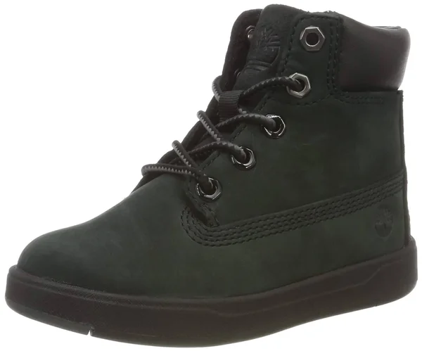 Timberland Junior Davis Square 6 inch Boot Black Nubuck Ankle Boots