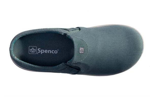 Spenco Siesta Nuevo Perforated Women's Orthotic Slide Shoe Mineral Blue - 8 Medium