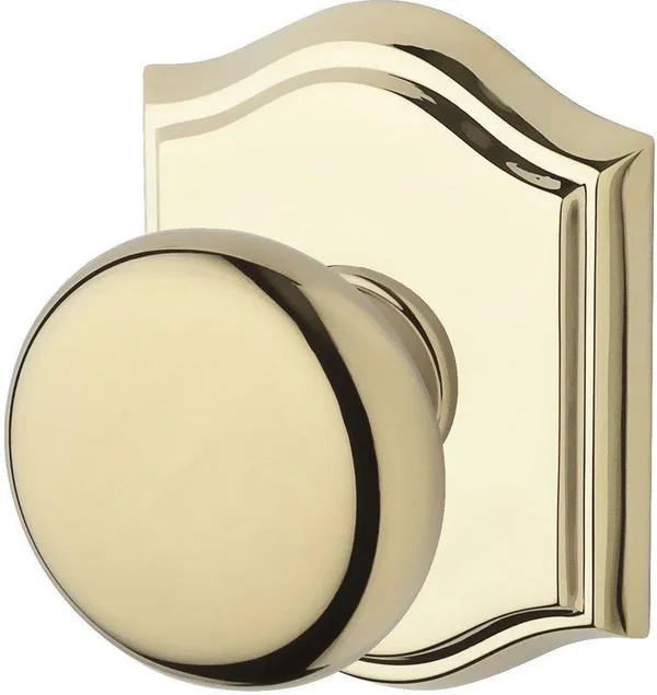 Baldwin EN.ROU.TAR.150 Entry Round Knob & Traditional Arch Rose Satin Nickel