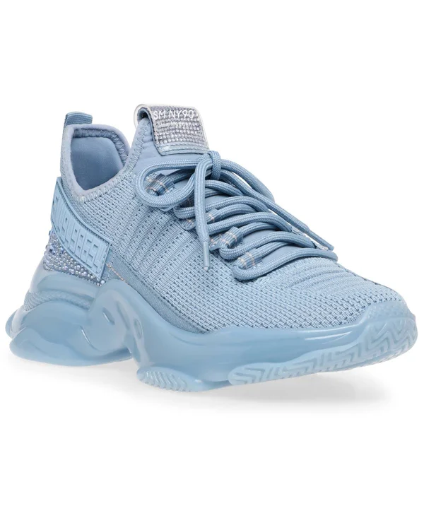 Steve Madden Maxima Monochrome Knit Sneaker, Size 6 M in Baby Blue