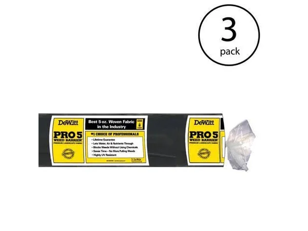 Dewitt P4 4 x 250x22 5 oz Pro 5 Commercial Landscape Weed Barrier Fabric 3 Pack