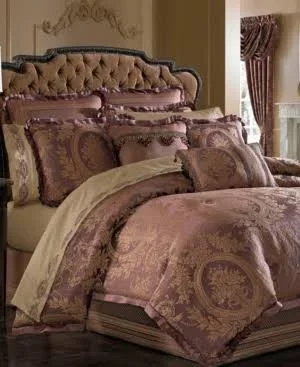 J Queen New York Napoleon Merlot Queen Comforter Set - Red
