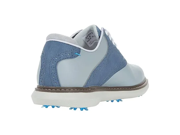 FootJoy Men's Traditions Golf Shoe - Grey/Blue, 12