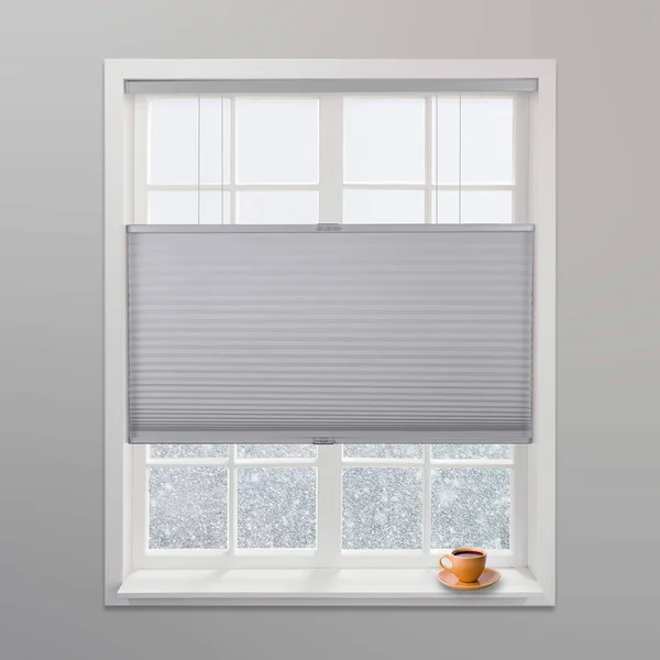 Arlo Blinds Grey Light Filtering Top Down Bottom Up Deluxe Cordless Cellular Shades - Size: 31 inchw x 60 inchh, Cordless Honeyc