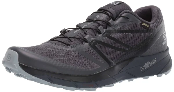 Salomon Men's Sense Ride 2 GTX Invisible Fit Shoes Ebony - Black, Quarry 10.5