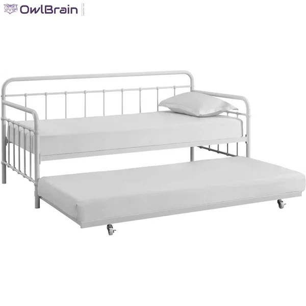 Better Homes and Gardens Kelsey Metal Daybed & Trundle, White, Size: Twin